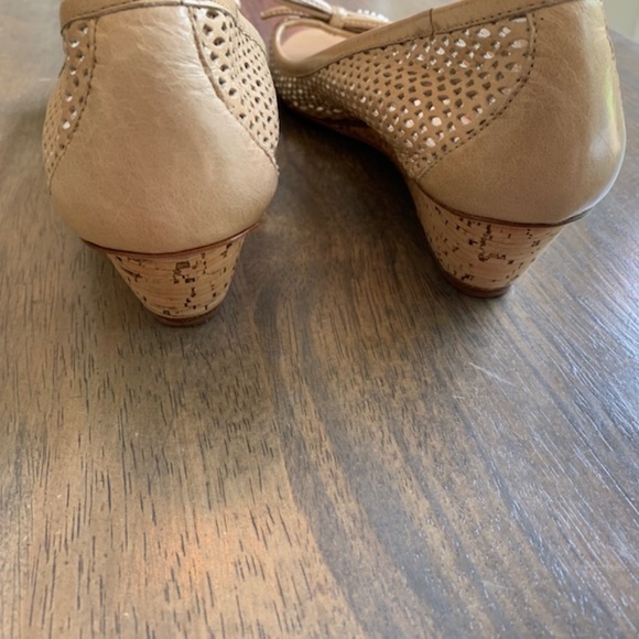 Prada Bow Peep Toe Cork Wedges - Picture 6 of 8